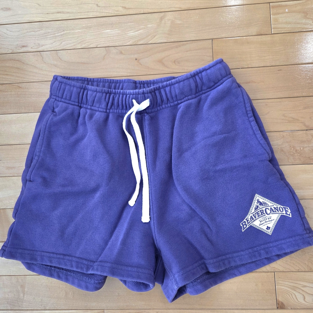 Beaver Canoe (by Roots) Purple Fleece Shorts with Relaxed Fit